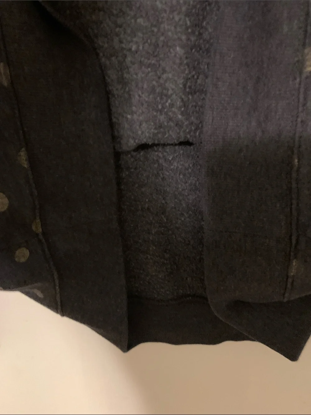Old Navy Charcoal Crewneck Sweatshirt with Cream Polka Dots